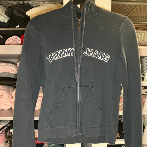 Tommy Hilfiger Navy Blue Full Zip Sweat Jacket - Picture 1 of 4